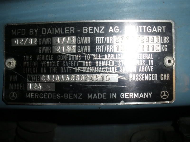 mercedes sprinter 2004 vin number location